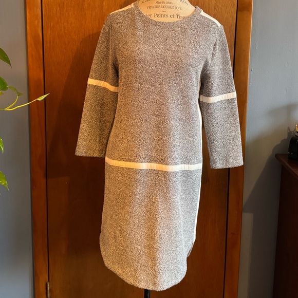Women's Gray Public School New York Knit Knee Length Sheath Style Dress sz L - Picture 5 of 15